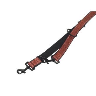 Nobby Classic Reflect Soft 3 in 1 Leash Светоотражающий поводок-перестежка с мягкой подкладкой для собак (Terracotta S)