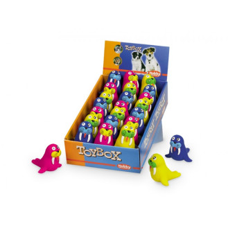 Nobby Latex Игрушка для маленьких собак ToyBox Забавный морж с пищалкой (XS 9 см)