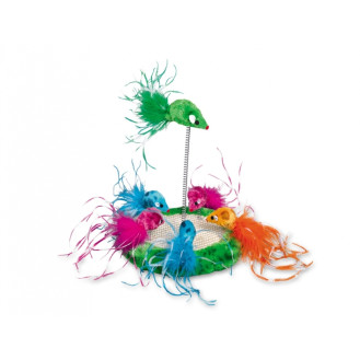 Nobby Catnip Soft Игрушка для кошек Мышата с кошачьей мятой на пружинке (Ø 19 х 24 см)