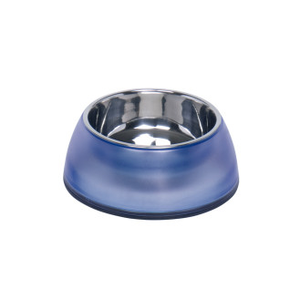 Nobby Diva Clear Антискользящая миска из нержавеющей стали для собак Градиент (Blue 800 мл)
