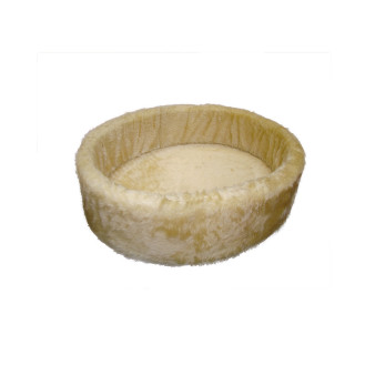 Nobby Classic Меховой круглый лежак с бортиками для собак и котов (Beige S)