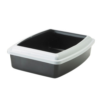 Nobby Oval Jumbo Туалет с высокими бортиками и ободком без сетки для котов (Grey)