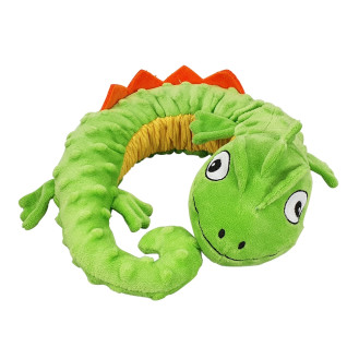 Nobby Plush Мягкая игрушка для собак Плюшевый Хамелеон с пищалкой и канатом внутри (M Ø 25 см)