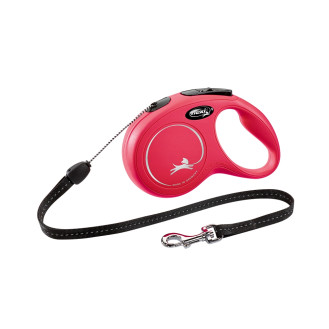 Flexi New Classic S Cord трос 8 m Поводок-рулетка для собак маленьких пород весом до 12 кг (Red)