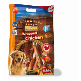 Nobby StarSnack Low Fat BBQ Wrapped Chicken Жевательные лакомства для собак Диетическая Палочка с Курицей (113 г)