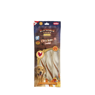Nobby StarSnack Dental BBQ Chicken Twist Лакомства для чистки зубов собак Палочка из Курицы (240 г 25 см)