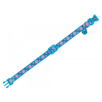 Nobby Cat Collar Circle Turquoise Нейлоновый ошейник для котов с колокольчиком Круги (LBlue)