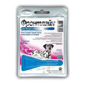 Boehringer Ingelheim Frontline Spot-on Dogs Монопипетка от блох, вшей и клещей для собак Фронтлайн Спот-он (20-40 кг)