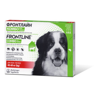 Boehringer Ingelheim Frontline Combo Dogs Антипаразитарные капли для собак от блох, клещей и власоедов Фронтлайн Комбо (40-60 кг)