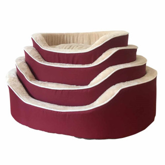 Nobby Anza Bed Антискользящая овальная лежанка с бортиками и двухсторонней подушкой для собак (Bordo L)