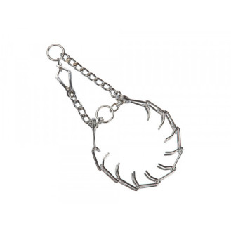 Nobby Chain Spiked Strict Collar Металлический строгий ошейник с шипами и рывковым карабином для собак (M)