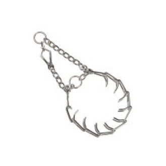 Nobby Chain Spiked Strict Collar Металлический строгий ошейник с шипами и рывковым карабином для собак (L)