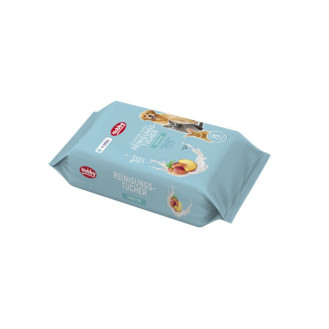 Nobby Cleaning Wipes Влажные салфетки с витамином Е та алоэ вера для собак, котов и грызунов с ароматом персика (15 шт)