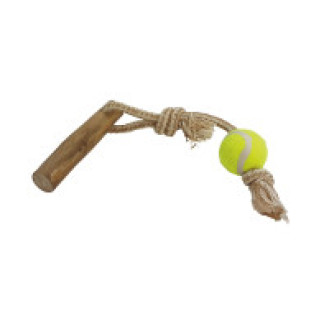 Nobby Coffee Wood Игрушка для собак Жевательная палочка из кофейного дерева с мячиком и веревкой (40 см)