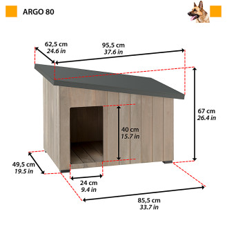 Ferplast Argo Уличная будка из сертифицированной сосны для собак (80)