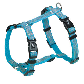 Nobby Full Reflect H-shaped Harness Анатомическая шлея-восьмерка для собак, меняющая цвет при светоотражении (LBlue XS-S)