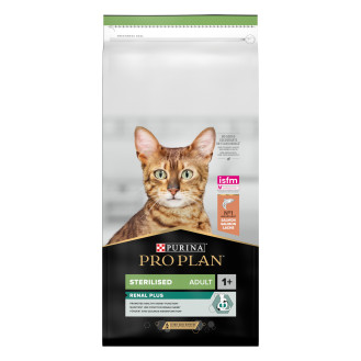 Purina Pro Plan Sterilised Adult 1+ Renal Plus Salmon Сухой корм с лососем для здоровья мочевовыводящей системы стерилизованных кошек (14 кг)
