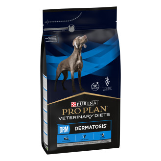 Purina Pro Plan Veterinary Diets DRM Dermatosis Сухой лечебный корм для щенков и взрослых собак при дерматозах и чрезмерном выпадении шерсти (3 кг)