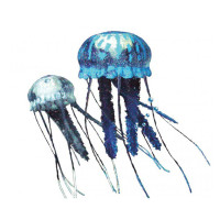 Aquadecore Jellyfish 5,5 — 3,5 blue white