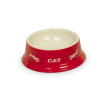 Cat bowl red cup