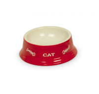 Cat bowl red cup
