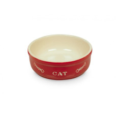 Cat bowl red