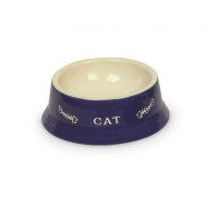 Cat bowl blue cup