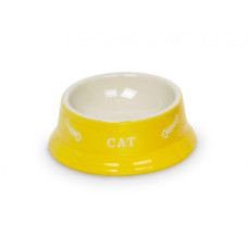 Cat bowl yellow
