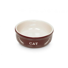 Cat bowl brown
