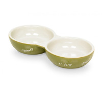 Cat double bowl lime 