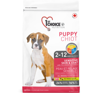 1st Choice Sensitive Skin & Coat Puppy Сухой корм с ягненком и рыбой для щенков с чувствительной кожей и шерстью