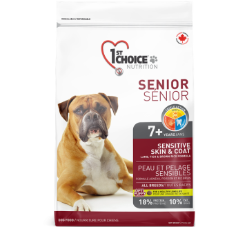 1st Choice Sensitive Skin & Coat Senior Сухий корм з ягням та рибою для літніх собак з чутливою шкірою та шерстю