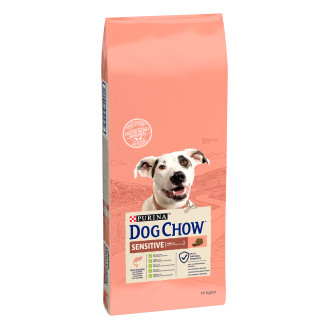 Purina Dog Chow Sensitive With Salmon Сухой корм с лососем для взрослых собак в возрасте от 1 года склонных к аллергии