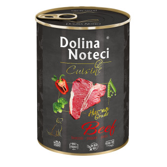 Dolina Noteci Cuisine Beef Безглютеновая консерва для собак с Говядиной, Паприкой, Брокколи и Горошком