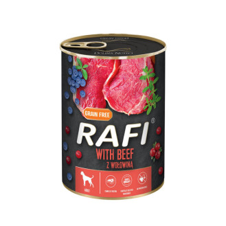 Dolina Noteci Rafi Grain Free Adult Beef Беззернова консерва для собак з Яловичиною, Лохиною та Журавлиною