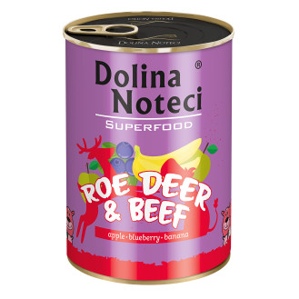 Dolina Noteci Superfood Roe Deer & Beef Беззернова консерва для собак з м'ясом Козулі та Яловичини