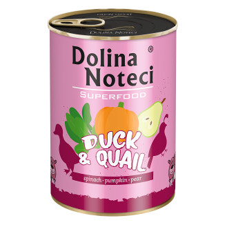 Dolina Noteci Superfood Duck & Quail Беззернова консерва для собак з Качкою та Перепілкою