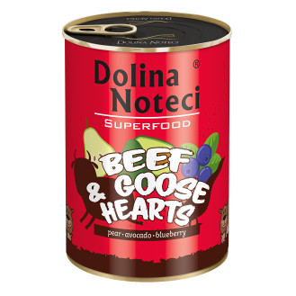 Dolina Noteci Superfood Beef & Goose Hearts Беззерновая консерва для собак с Говядиной и Гусиными Сердцами