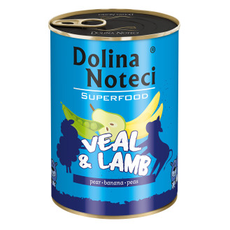 Dolina Noteci Superfood Veal & Lamb Беззернова консерва для собак з Телятиною та Ягням