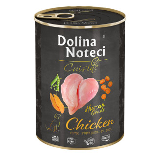 Dolina Noteci Cuisine Chicken Безглютенова консерва для собак з Курячим філе, Бататом, Морквою та Горошком