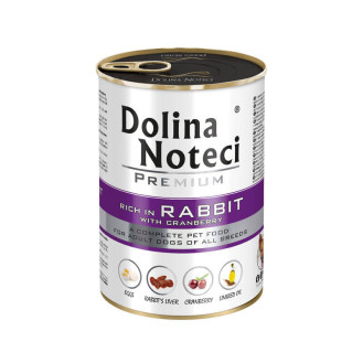 Dolina Noteci Premium Adult Rabbit & Cranberry Безглютеновая консерва для собак с Кроликом и Клюквой