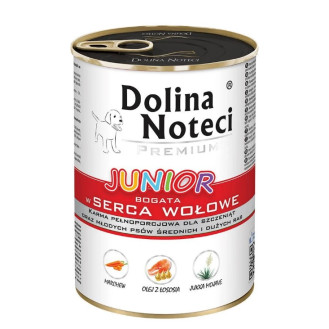 Dolina Noteci Premium Junior Beef Heart Безглютеновая консерва для щенков с Говяжьим Сердцем