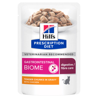 Hill's Prescription Diet Gastrointestinal Biome Chicken Влажный лечебный корм с курицей для котов при расстройствах пищеварения