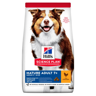 Hill's Science Plan Mature Adult 7+ Medium 11-25 kg Chicken Сухий корм з куркою для зрілих собак середніх порід