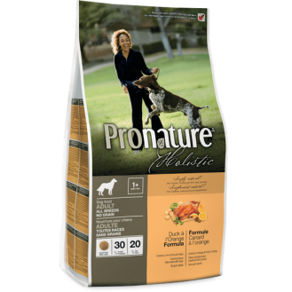 Pronature Holistic Dog Adult No Grain All Breeds Беззерновой сухой корм с уткой и апельсинами для взрослых собак