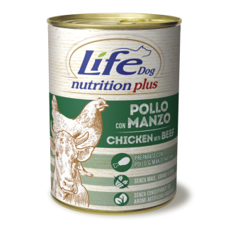 Life Dog Nutrition Plus Chicken & Beef Беззернова консерва для собак Курка з Яловичиною