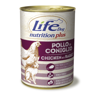 Life Dog Nutrition Plus Chicken & Rabbit Беззернова консерва для собак Курка з Кроликом