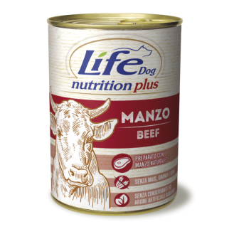 Life Dog Nutrition Plus Pieces of Beef Беззернова консерва для собак Шматочки Яловичини