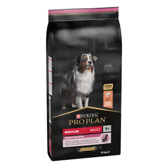 Purina Pro Plan Medium Sensitive Skin Adult 1+ Salmon Сухой корм с лососем для средних собак с чувствительной кожей