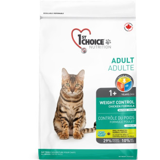 1st Choice Weight Control Adult 1+ Сухий корм з куркою для котів схильних до набору зайвої ваги